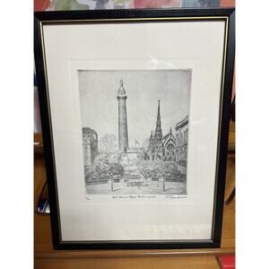Don Swann Limited Edition Lithograph “Mt. Vernon Place, Baltimore MD” – 8”x10” F